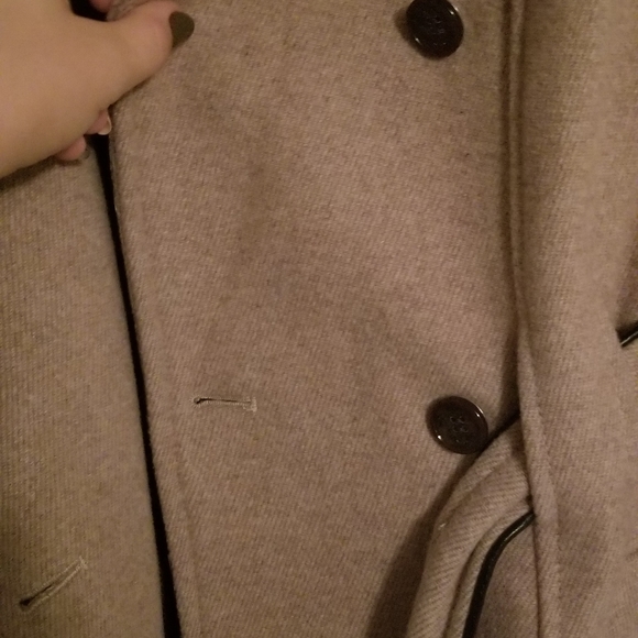 Calvin Klein Wool Peacoat cream with black lining - Picture 4 of 8